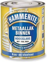 Hammerite Hoogglans Metaallak Binnen - Krasvast - Ral 9001 - 500 ml