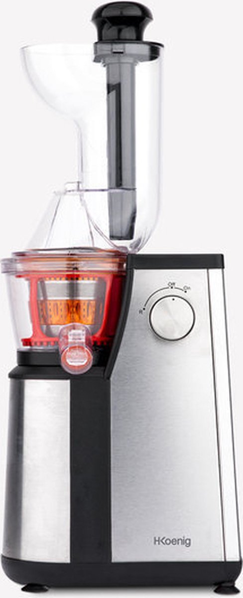 H.Koenig GSX24 - Citruspers/sapmaker - Slowjuicer - 400 W Zwart - Roestvrijstaal