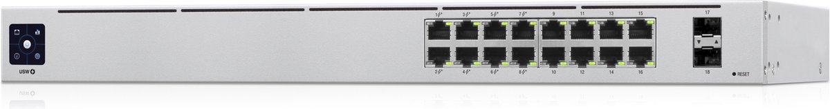 Ubiquiti UniFi USW-16-POE - Fully Managed Netwerkswitch - 16 poorten - 42W PoE