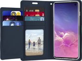Hoesje geschikt voor Samsung Galaxy S21 Ultra - goospery rich diary case - hoesje met pasjeshouder - turquoise