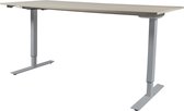 Zit Sta Bureau - Elektrisch 160x80 Havana Kersen - alu frame