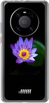 6F hoesje - geschikt voor Huawei P40 Pro -  Transparant TPU Case - Purple Flower in the Dark #ffffff