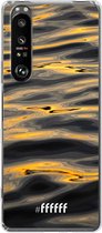 6F hoesje - geschikt voor Sony Xperia 1 III -  Transparant TPU Case - Water Waves #ffffff