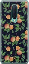 OnePlus 8 hoesje siliconen - Fruit / Sinaasappel | OnePlus 8 case | multi | TPU backcover transparant