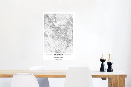 Affiche Plan de la ville Heerlen - 40x60 cm - Carte