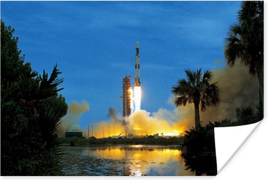 Poster Waanzinnige lancering van space shuttle - 90x60 cm