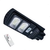 48W LED-straatverlichting op zonne-energie IP65 Dimbaar (inclusief metalen staaf + afstandsbediening) - Koel wit licht