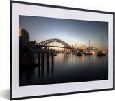 Cadre photo avec affiche - Bateaux devant le Bridge du port de Sydney en Australie - 40x30 cm - Cadre pour affiche