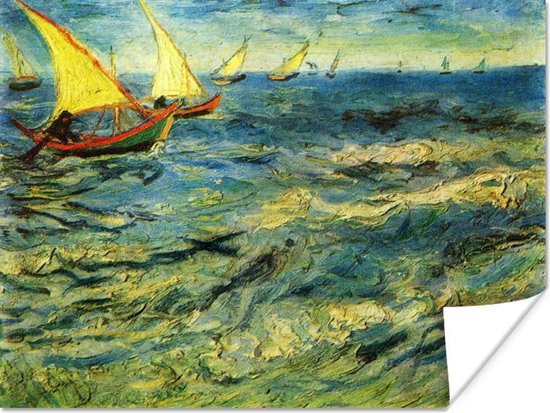 Poster Vissersboten op zee - Vincent van Gogh - 40x30 cm | bol.com