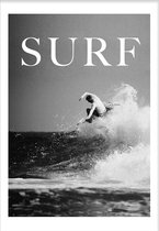 Surfer (70x100cm) - Wallified - Tropisch - Poster - Print - Wall-Art - Woondecoratie - Kunst - Posters