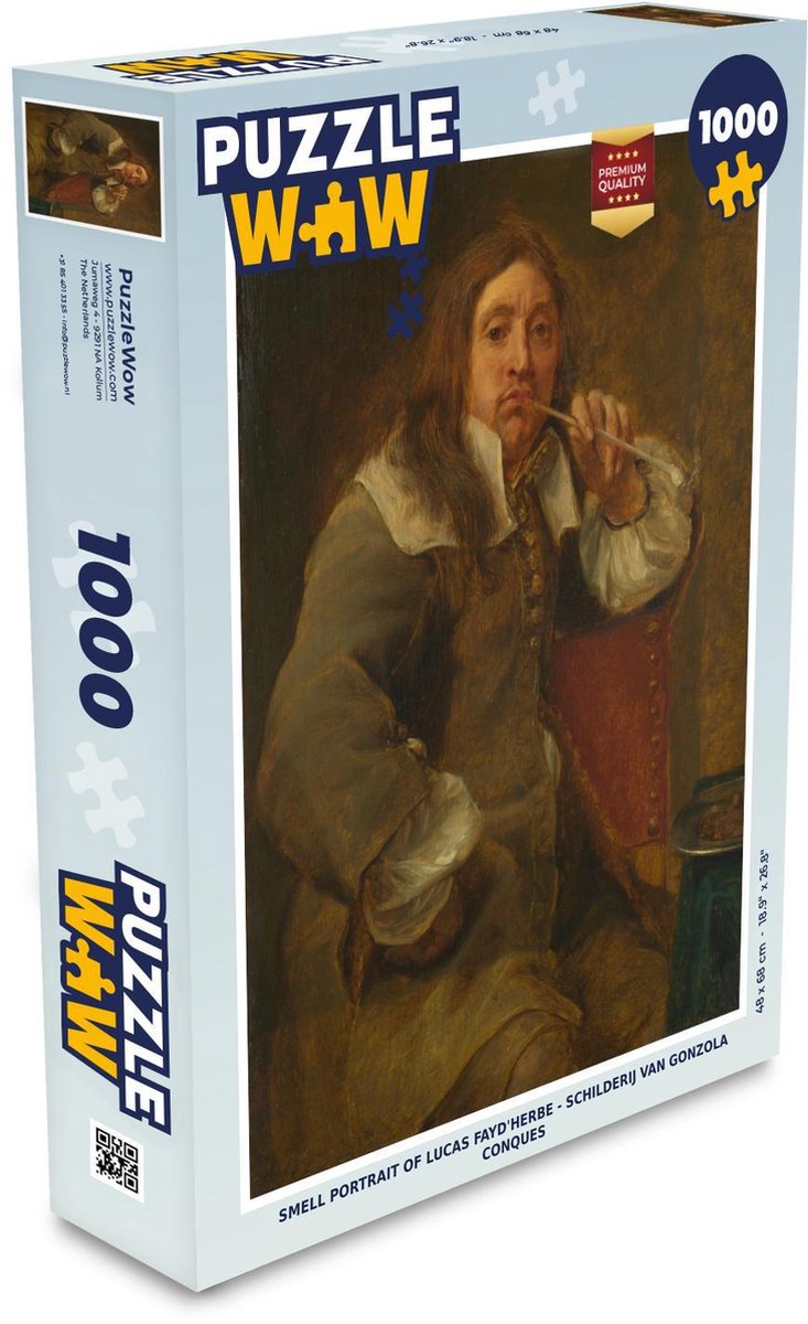 Puzzel Smell portrait of Lucas Fayd'herbe - Schilderij van Gonzola Conques - Legpuzzel - Puzzel 1000 stukjes volwassenen - PuzzleWow