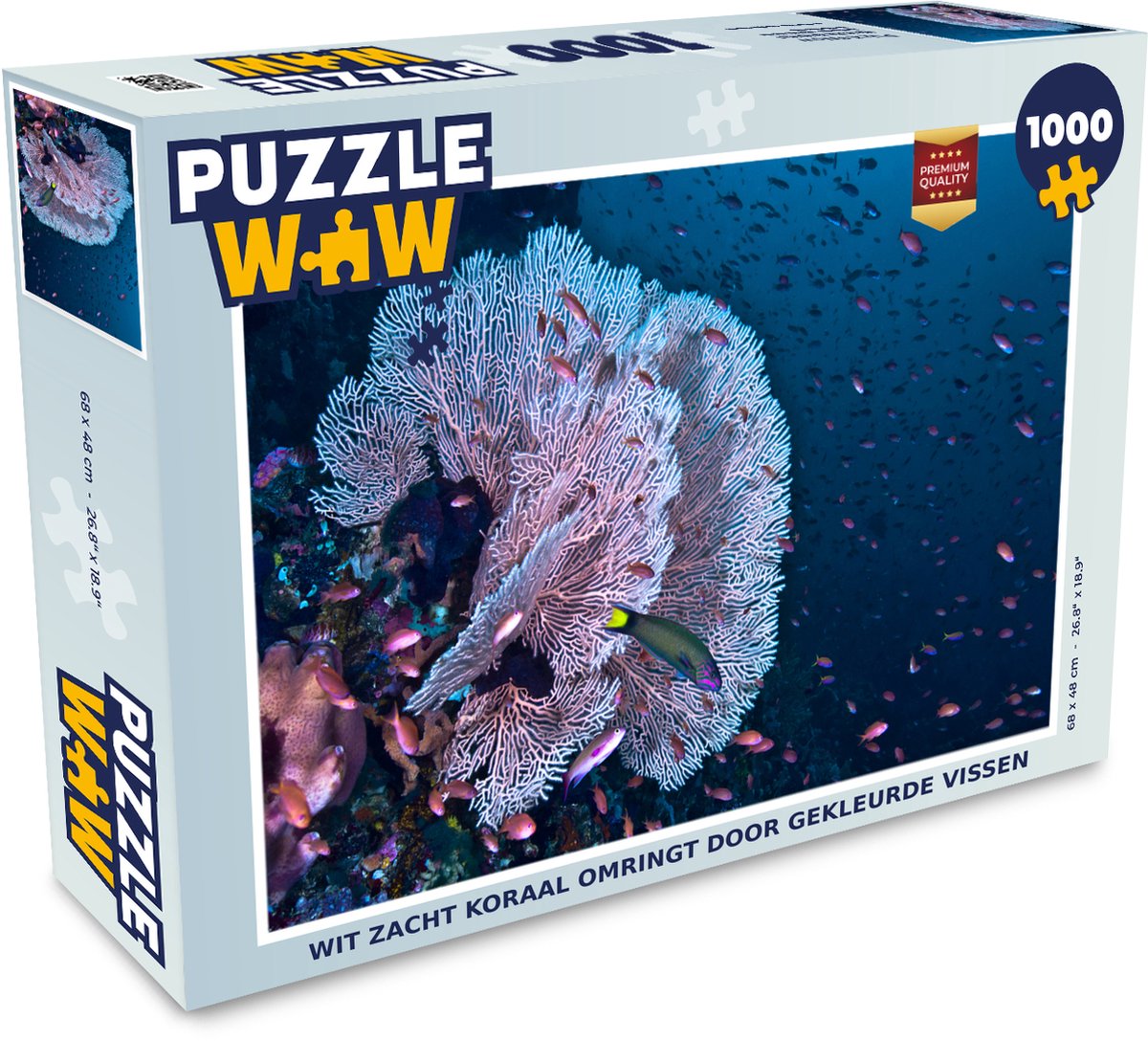 Puzzel Wit zacht koraal omringt door gekleurde vissen - Legpuzzel - Puzzel  1000... | bol.com