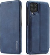 Voor Samsung Galaxy A12 5G LC.IMEEKE Hon Ancient Series horizontale flip lederen tas met houder en kaartsleuf (blauw)
