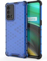 Voor OPPO Realme X7 Pro Ultra schokbestendige honingraat pc + TPU-hoes (blauw)
