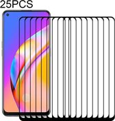 Voor OPPO F19 Pro 25 STKS Volledige lijm Volledige dekking Schermbeschermer Gehard glasfilm