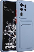 Voor Samsung Galaxy S20 Ultra kaartsleuf ontwerp schokbestendig TPU beschermhoes (grijs)