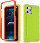 Diamond Texture 360 graden all-inclusive schokbestendig skidproof TPU-hoesje voor iPhone 12 Pro Max (groen)