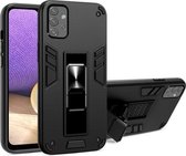 Voor Samsung Galaxy A32 5G 2 in 1 PC + TPU schokbestendige beschermhoes met onzichtbare houder (zwart)