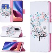 Voor Xiaomi Mi 11i / Poco F3 / Redmi K40 Gekleurde Tekening Patroon Horizontale Flip Lederen Case met Houder & Kaartsleuven & Portemonnee (Boom)