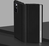 Voor Xiaomi Mi Mix Fold Matte eerste laag koeienhuid opvouwbare lederen tas (zwart)