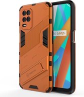 Voor OPPO Realme V13 5G Punk Armor 2 in 1 PC + TPU schokbestendig hoesje met onzichtbare houder (oranje)