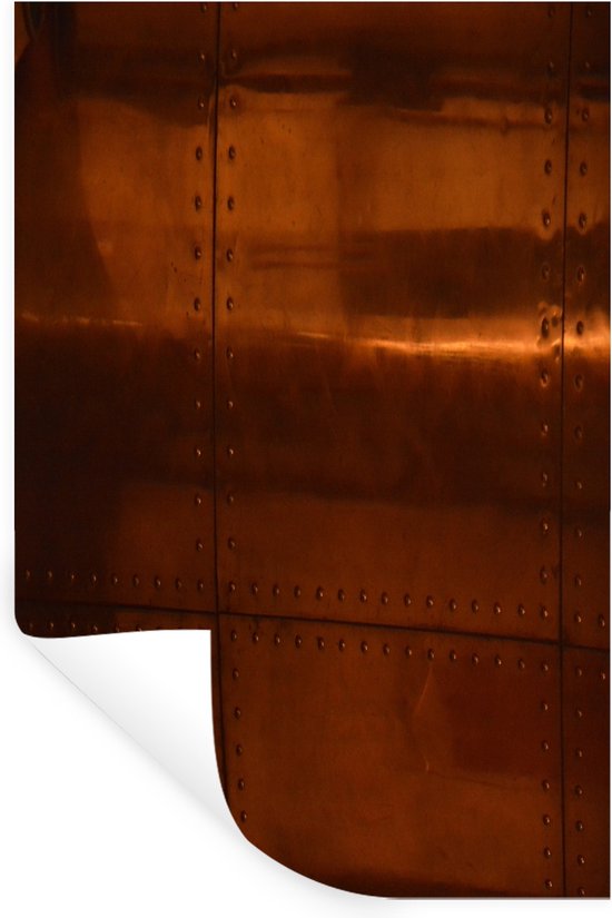 Muurstickers - Sticker Folie - Platen met een koperen structuur - 40x60 cm - Plakfolie - Muurstickers Kinderkamer - Zelfklevend Behang - Zelfklevend behangpapier - Stickerfolie