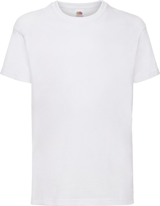 Fruit Of The Loom Kinder / Kinderen 12/13 Unisex Valueweight T-shirt met korte mouwen (Wit)