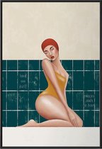 Kuotes Art - Ingelijste Poster - Houd van jezelf - Muurdecoratie - 20 x 30 cm