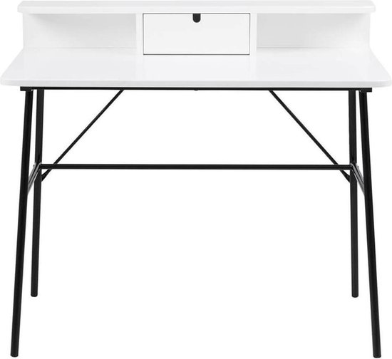 betrouwbaarheid diep Figuur Lot houten bureau wit - 100 x 55 cm | bol.com