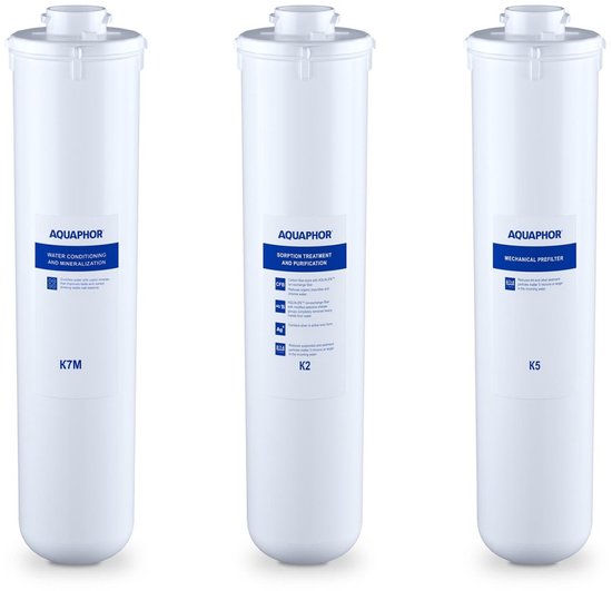 Aquaphor vervangende filterset K2 + K5 + K7M voor Morion RO-systemen