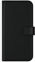 Selencia Hoesje Geschikt voor Samsung Galaxy S21 FE Hoesje Met Pasjeshouder - Selencia Echt Lederen Bookcase - Zwart