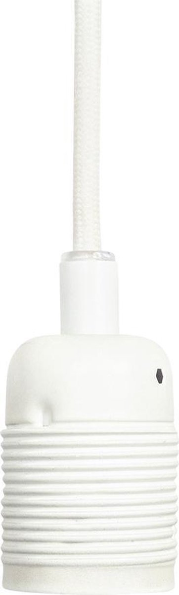 Frama - Hanglamp - E27 - Mat wit met witte kabel