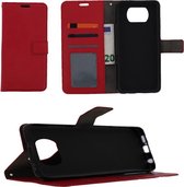 Xiaomi Poco X3 - Bookcase Rood - portemonee hoesje
