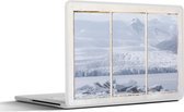 Laptop sticker - 13.3 inch - Doorkijk - Sneeuw - IJs - 31x22,5cm - Laptopstickers - Laptop skin - Cover