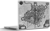 Laptop sticker - 10.1 inch - Stadskaart - Nederland - Zwart Wit - 25x18cm - Laptopstickers - Laptop skin - Cover