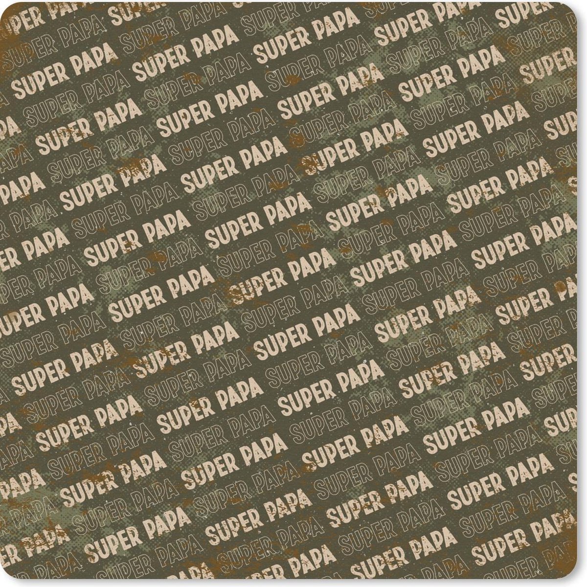 Muismat 20x20 cm - Mousepad Vaderdag - Super papa - Quotes - Spreuken - Muismatten
