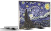 Laptop sticker - 17.3 inch - Sterrennacht - Vincent van Gogh - 40x30cm - Laptopstickers - Laptop skin - Cover