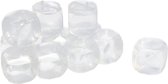 60x stuks plastic ijsklontjes/ijsblokjes herbruikbaar - Kunststof ijsblokjes - Verkoeling artikelen - Gekoelde drankjes maken