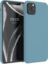kwmobile telefoonhoesje voor Apple iPhone 11 Pro Max - Hoesje met siliconen coating - Smartphone case in arctisch blauw