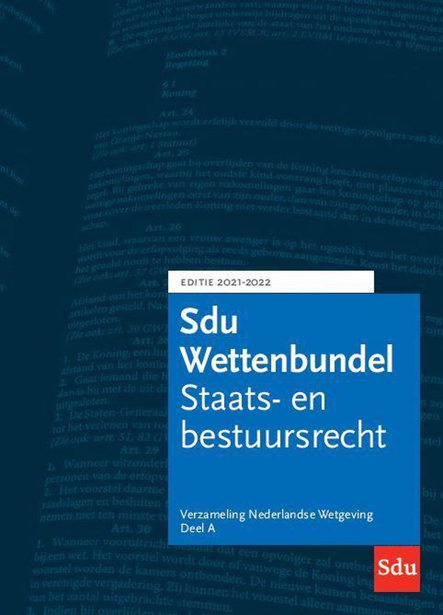 Educatieve wettenverzameling Sdu Wettenbundel 20212022 (set a 3