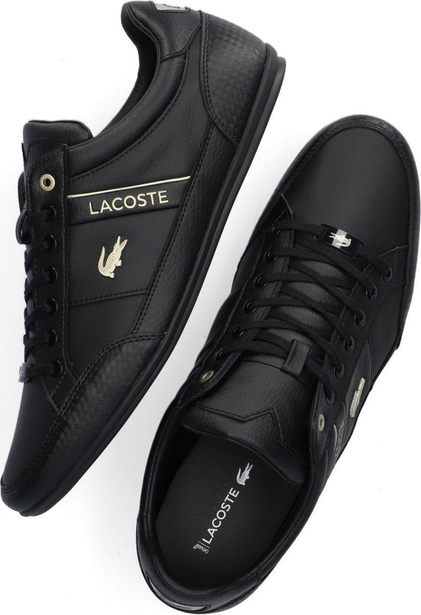 lacoste black leather
