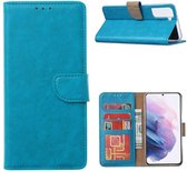 Fonu Bookcase hoesje Samsung S21 Plus Blauw