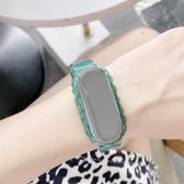 Voor Xiaomi Mi Band 5/4 universele siliconen transparante vervangende band horlogeband (groen)