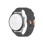 Voor Galaxy Watch 3 45 mm geweven nylon getextureerde band, maat: gratis maat 22 mm (donkergrijs)