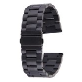 Voor Fitbit Blaze Smart Watch Butterfly Buckle 3 kralen roestvrij stalen horlogeband (zwart)