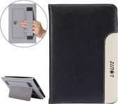 LOUIS voor iPad mini 4 / mini 3 / mini 2 / mini lederen beschermhoes met houder & kaartsleuven en draagriem (zwart)