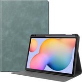 Voor Samsung Galaxy Tab S6 Lite P610 / P615 Koeienhuid Textuur TPU Tablet Horizontale Flip Leren Case met Houder & Slaap / Wekfunctie & Pen Slot (Groen)