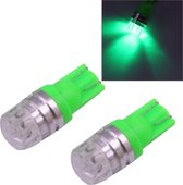 2 STUKS T10 1.5W 60LM 1 LED groen COB LED remlicht voor voertuigen, DC12V (groen)