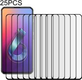 Voor ASUS Zenfone 6 ZS630KL 25 PCS Volledige lijm Volledig scherm Gehard glasfilm (zwart)