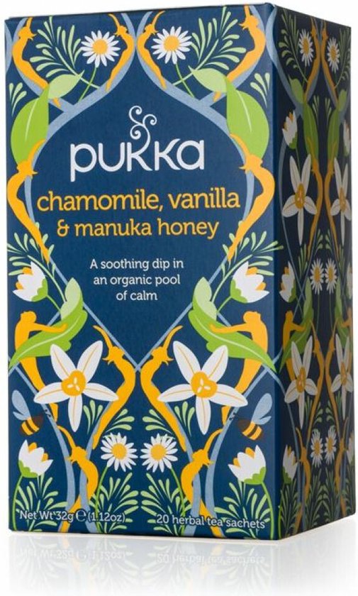 Pukka chamomile vanille & manuka honing Thee